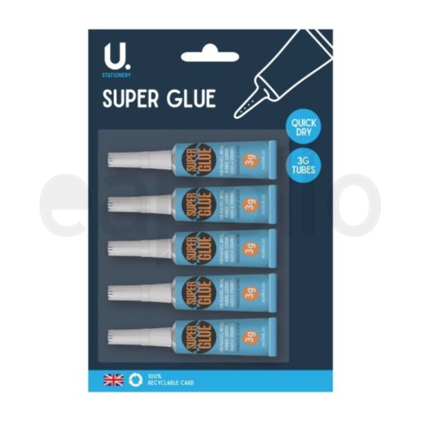 5pcs Super Glue (3g Tube)