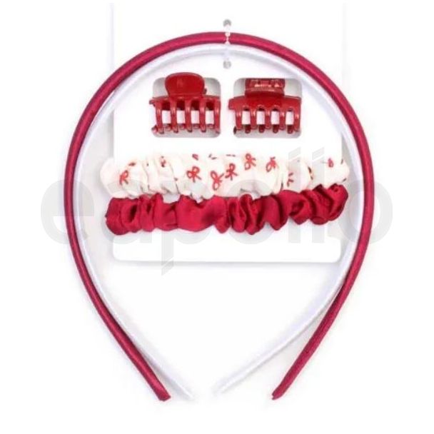 6pcs Aliceband, Mini Clamps and Scrunchies Set – Assorted