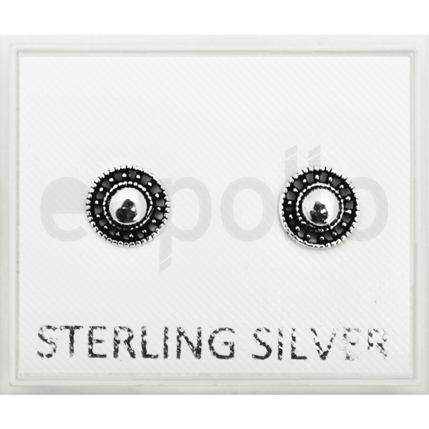 Sterling Silver Round Design Studs - 5mm