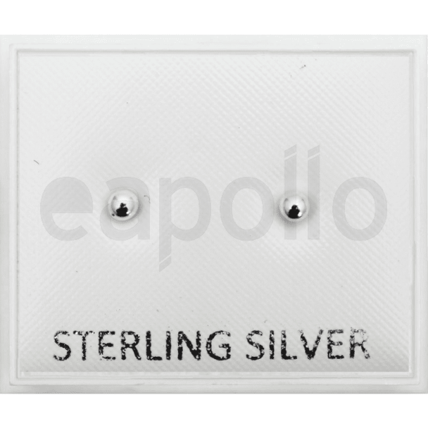Sterling Silver Ball Studs Style - (2mm)