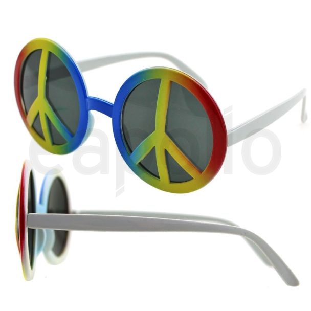 Unisex Rainbow Peace Sign Sunglasses