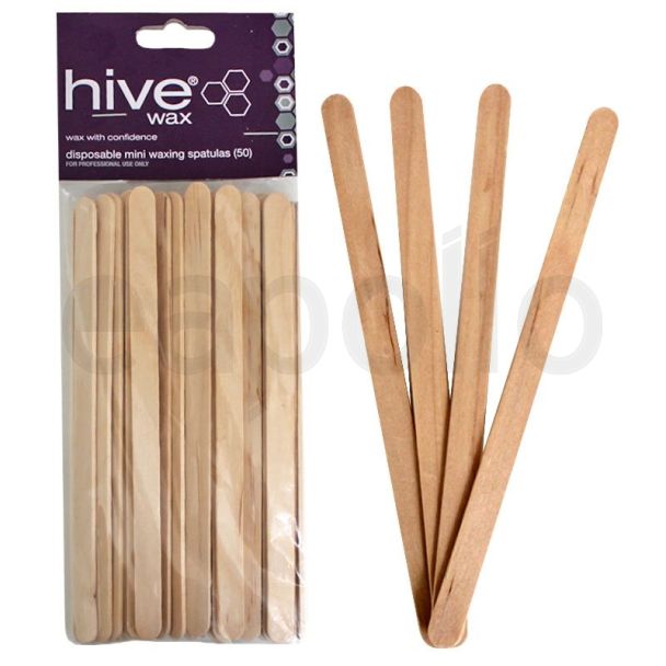 Hive of Beauty - Disposable Mini Waxing Spatulas (15cm x 1cm)