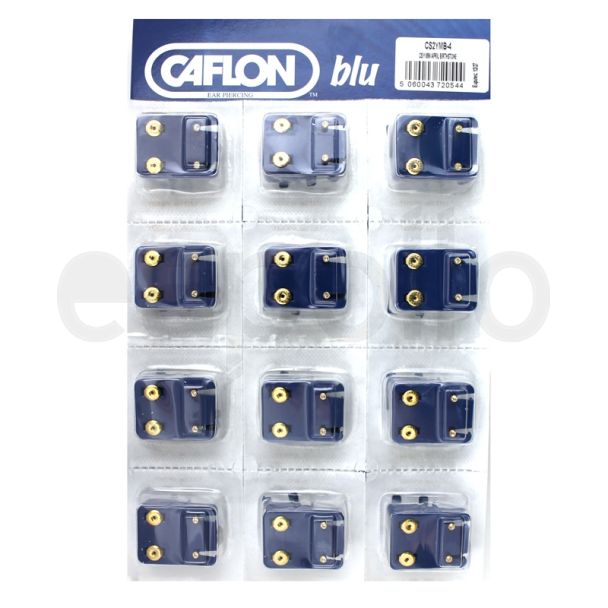 Caflon Blu Mini April Gold Crystal Birthstone Studs