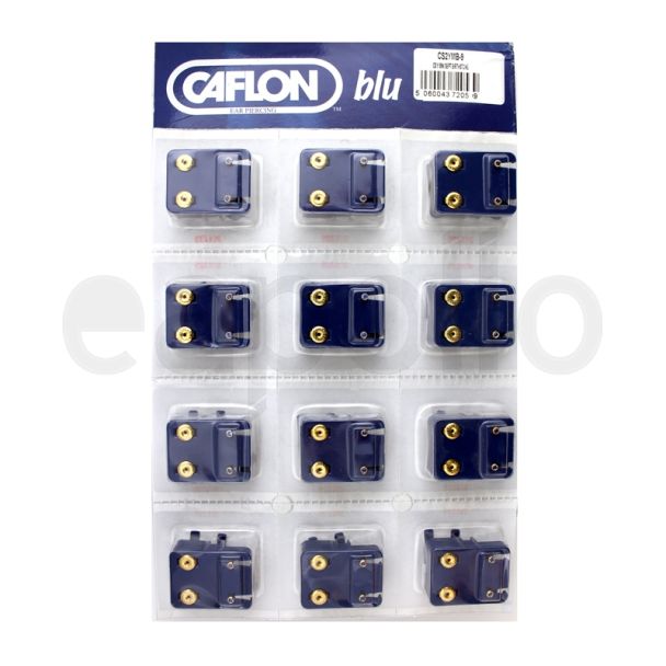 Caflon Blu Mini September Gold Sapphire Birthstone Studs