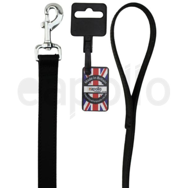 Plain Leather Lead - Black (40'')