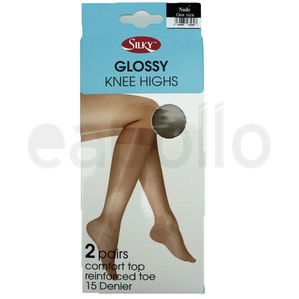 Wholesale Silky's 15 Denier Glossy Knee Highs - Nude (One Size)