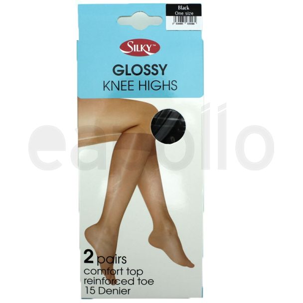 Wholesale Silky's 15 Denier Glossy Knee Highs - Black (One Size)