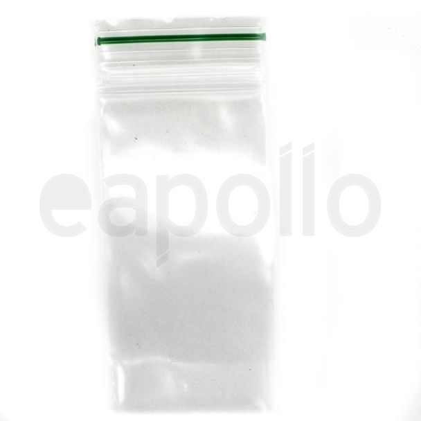 Wholesale Grip Seal Plain Green Strip Resealable Bags (25x35mm)