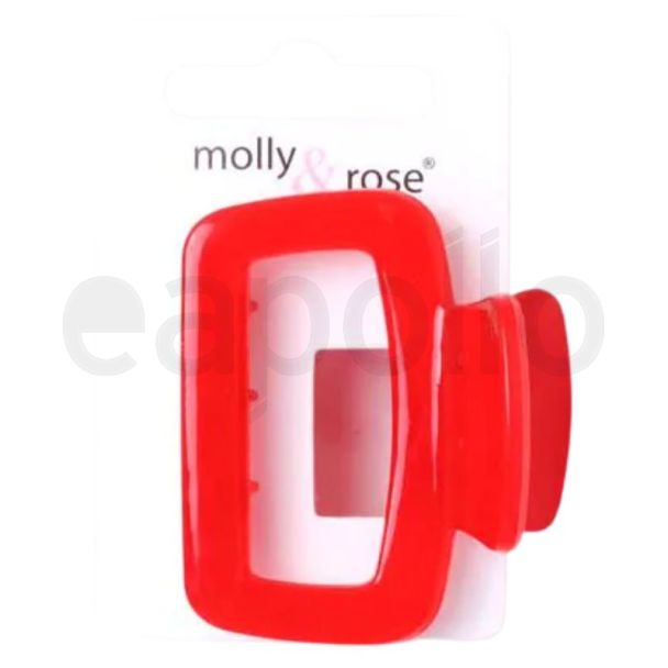 Bright Rectangle Cut Plastic Hair Clamps - Assorted - 5cm