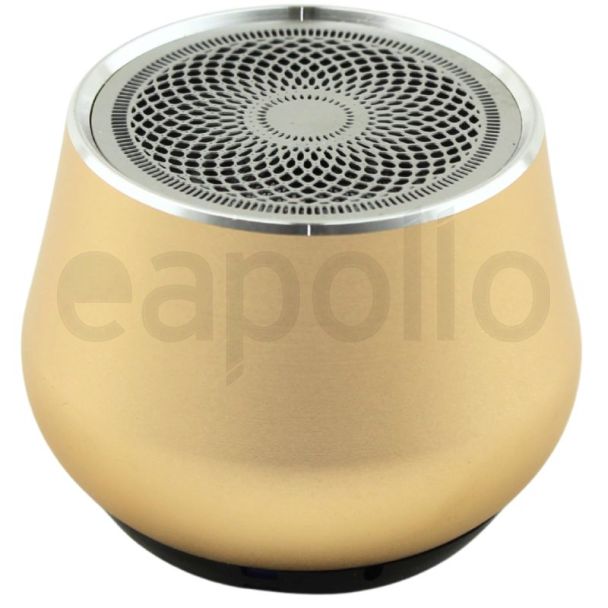 A19 TWS Wireless Mini Bluetooth Speaker - Gold (40x40mm)