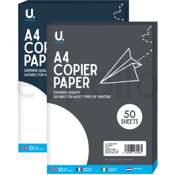 U. Stationery A4 Copier Paper - Assorted (50 Sheets)