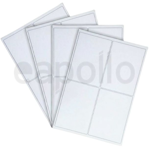 A4 Laser Address Labels – 4 Labels Per Sheet (105 x 150mm), Pack of 100 Sheets