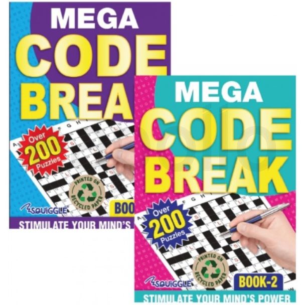 A5 Code Break Puzzle Activity Book - Assorted Designs