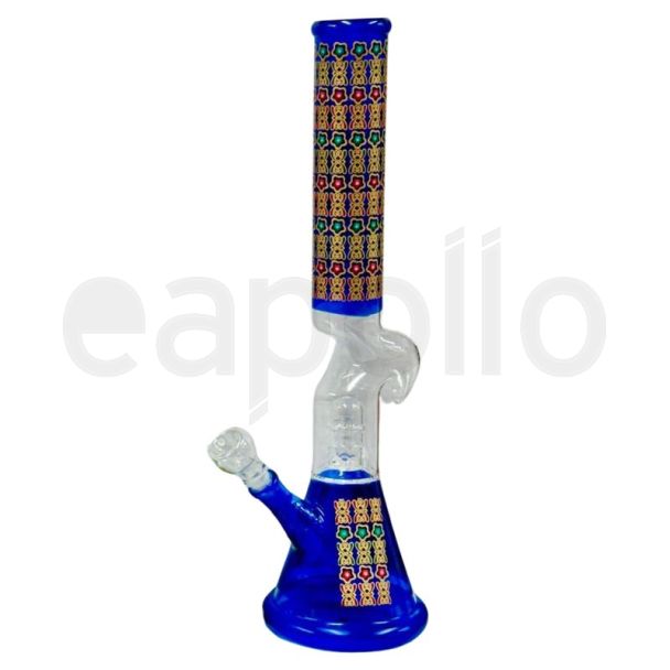 Percolator Beaker Shape Design Glass Waterpipe (45cm) - Assorted Colours
