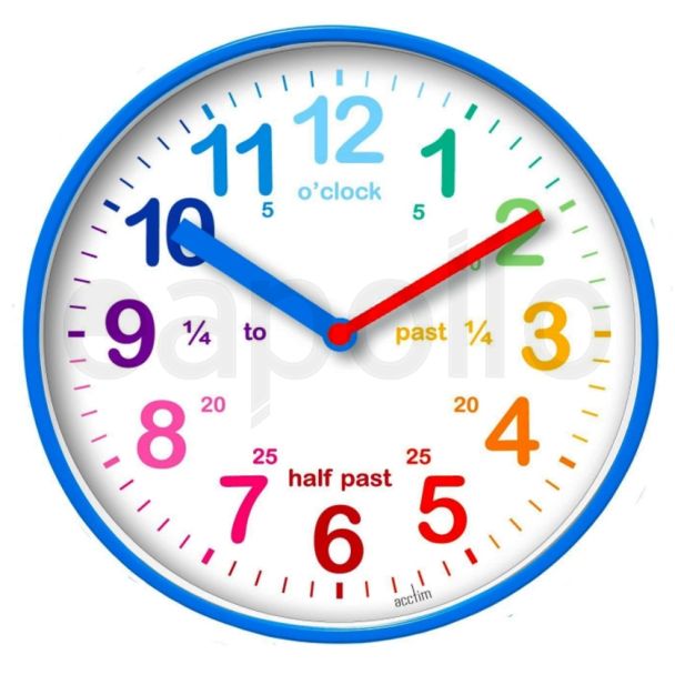 Acctim Wickford Time Teaching Wall Clock - Blue (20cm)