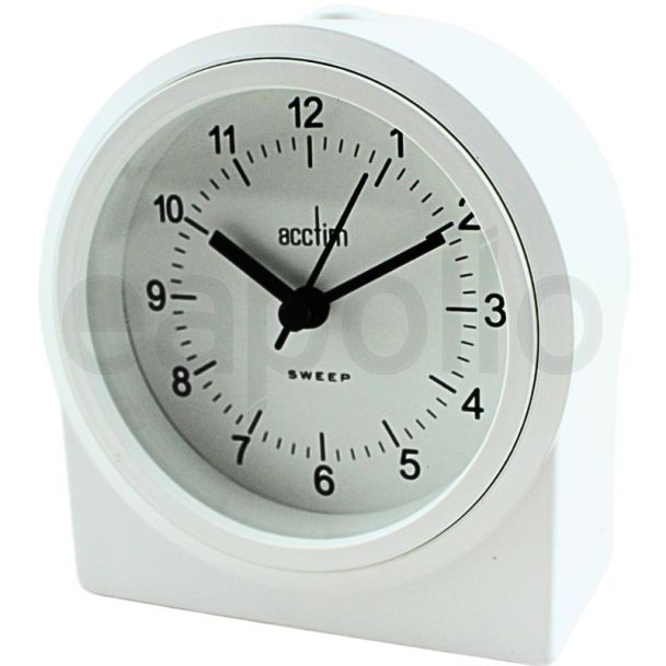 Acctim Archer Sweep Alarm Clock - White