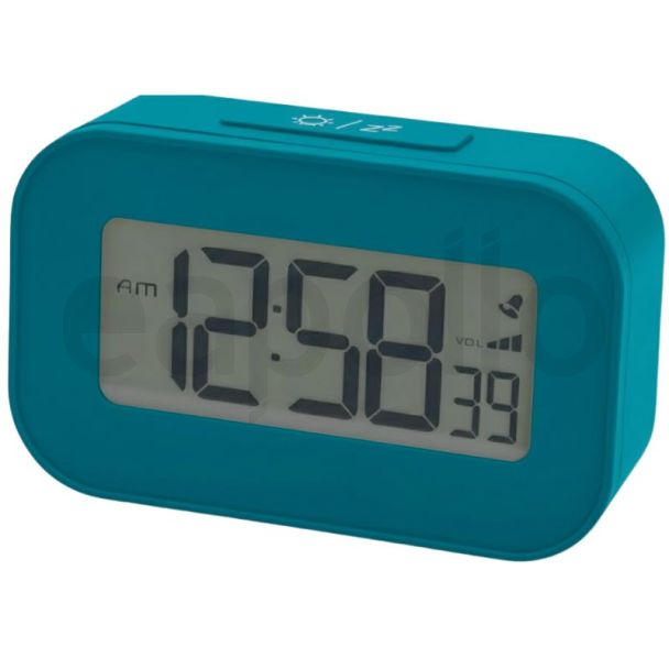 Acctim Kyle LCD Digital Alarm Clock - Lagoon (W9xH5.5xD2.5cm)