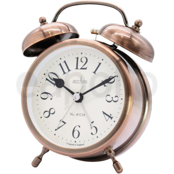 Acctim Pembridge Bell Alarm Clock- Antique Brass