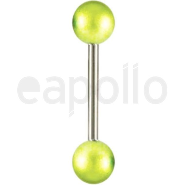 Acrylic Pearlescent Straight Barbell - Greenish Gold