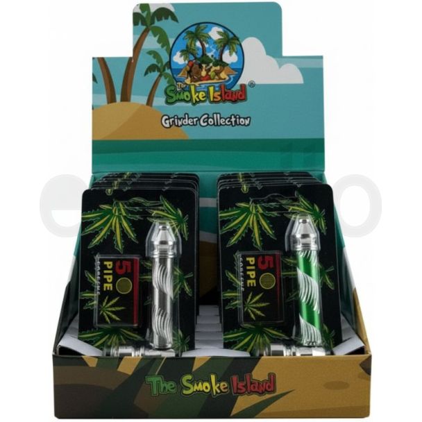The Smoke Island Metal Pipe Leaf Design - Assorted Colours