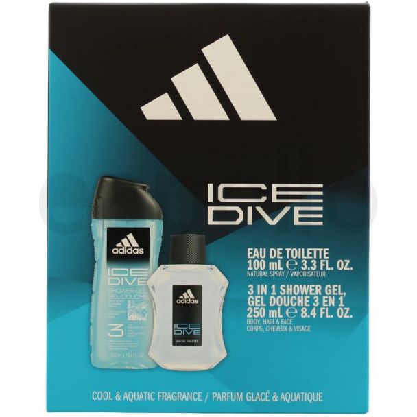 Adidas ICE Dive 2pcs Men's Gift Set (Shower Gel & Natural Spray)