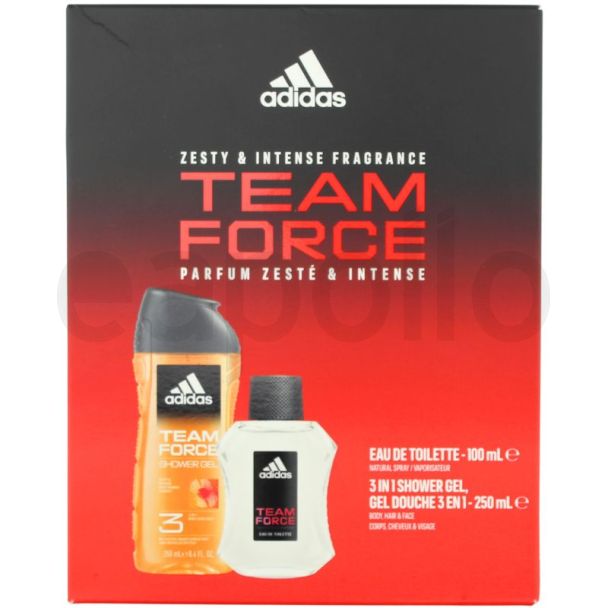 Adidas Team Force 2pcs Men's Gift Set (Shower Gel & Natural Spray) 