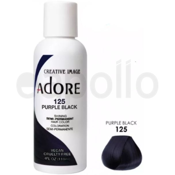 Adore Semi-Permanent Hair Dye 118ml - Purple Black (125)