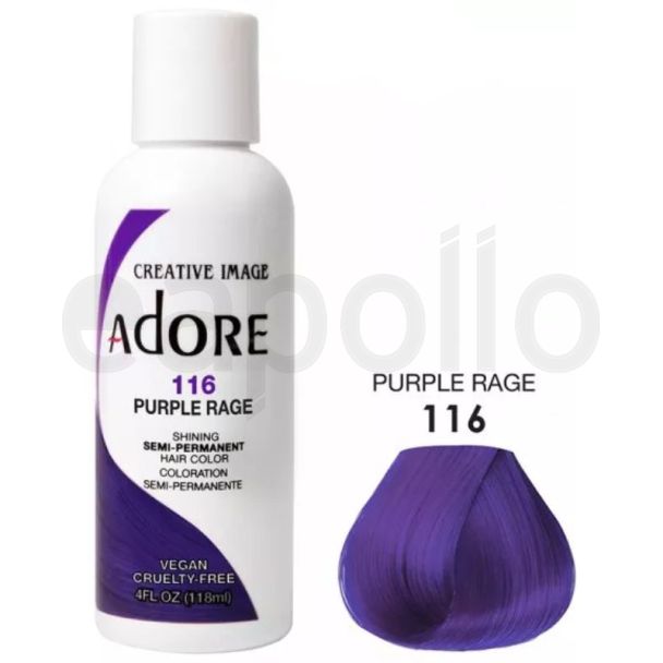 Adore Semi-Permanent Hair Dye 118ml - Purple Rage (116)