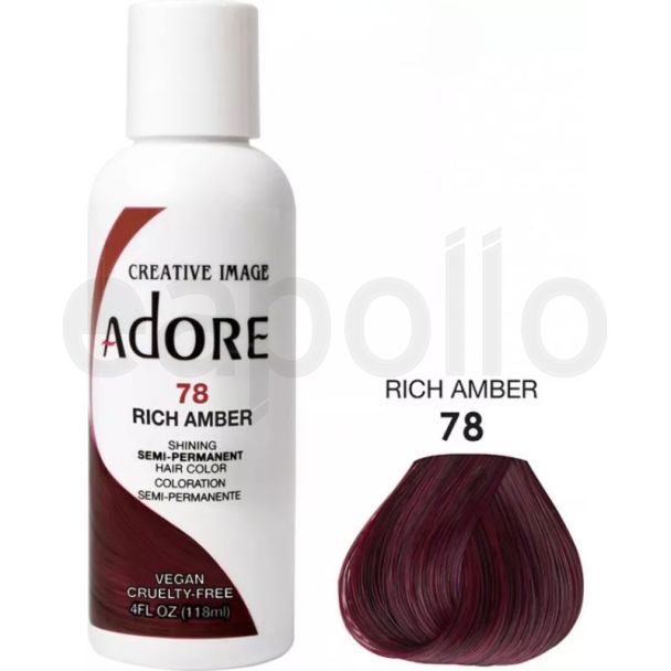 Adore Semi-Permanent Hair Dye 118ml - Rich Amber (78)