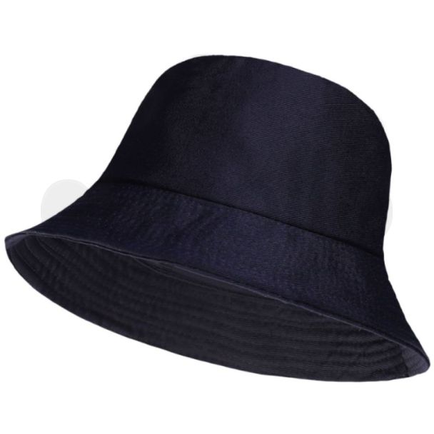 Adults 100% Cotton Reversible Bucket Hat - Navy Blue