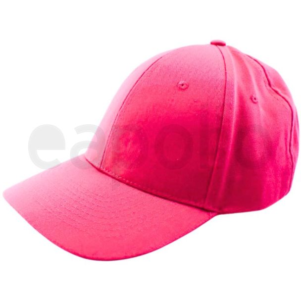 Adults 6 Panel Plain Baseball Cap - Fuchsia