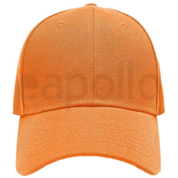 Adults 6 Panel Plain Baseball Cap - Yellow
