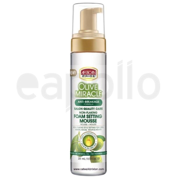 African Pride Olive Miracle Foam Setting Mousse 