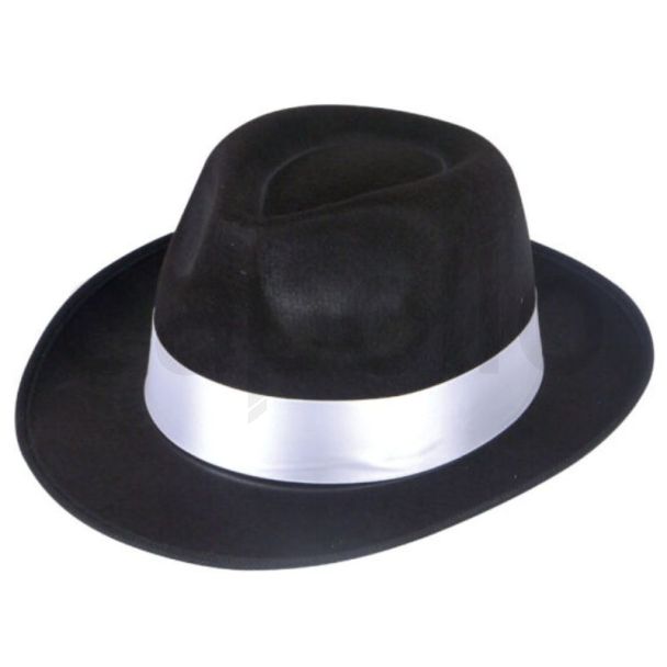 Al Capone Gangster Trilby Party Hat - Black