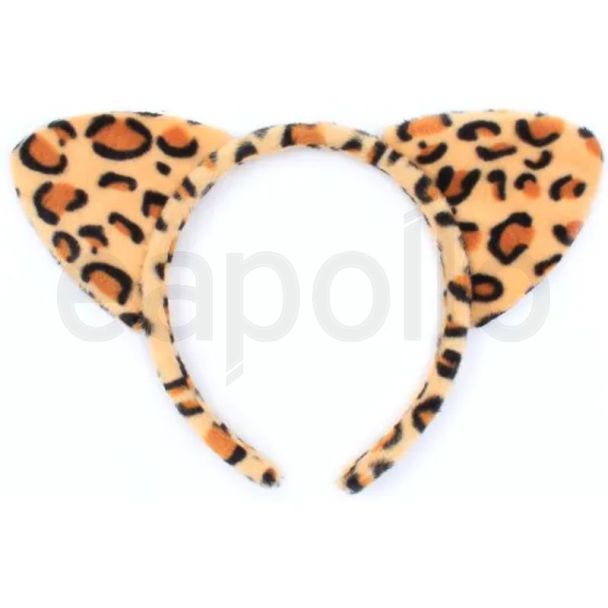 Aliceband With Leopard Print Ears (1.5cm Wide)