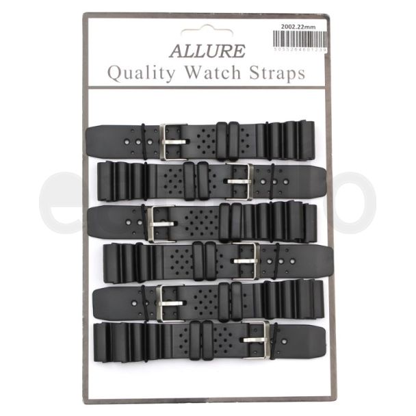 Wholesale Allure Casio Replacement Watch Straps - Black - 22mm