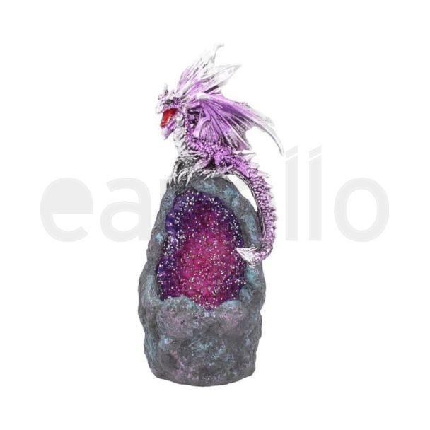 Amethyst Crystal Guard Dragon Figurine 15cm - Assorted