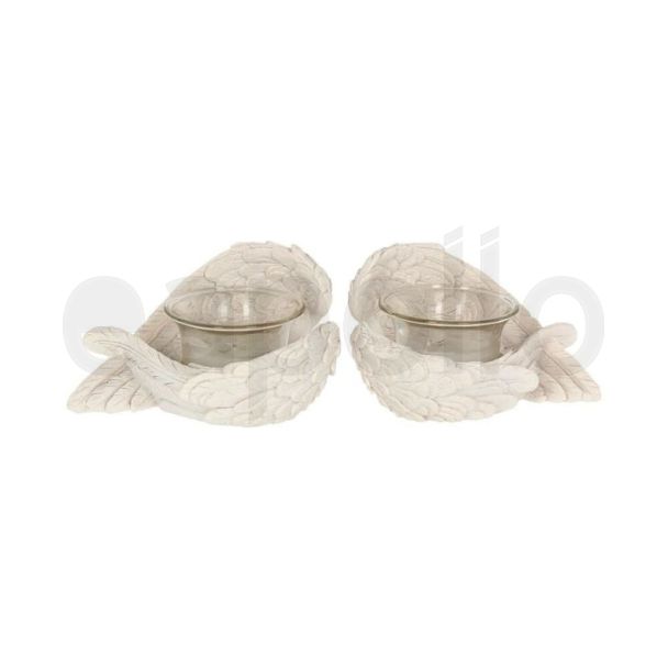 Angel Wings Tealights 8cm (Set of 2)