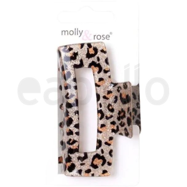 Glitter Animal Print Hair Clamp