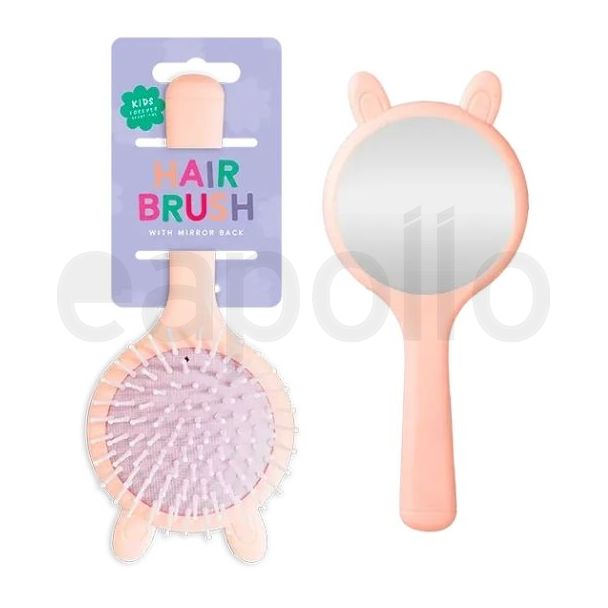 Animal Design Hair Brush with Mirror – 8cm x 16.5cm