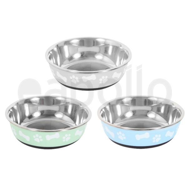 Anti Skid Fusion Pet Bowl 17cm - Assorted Colours 