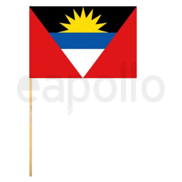 Antigua and Barbuda Hand Flag With Wooden Stick 