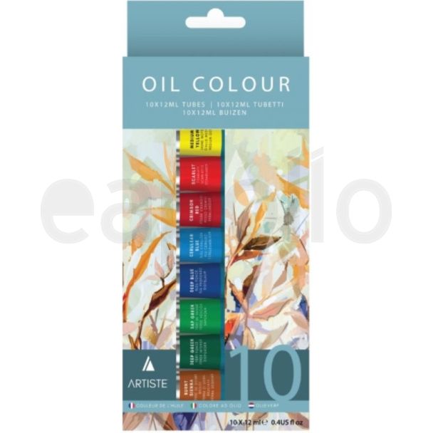 Artiste Oil Paint Tubes 12ml – Pack of 10