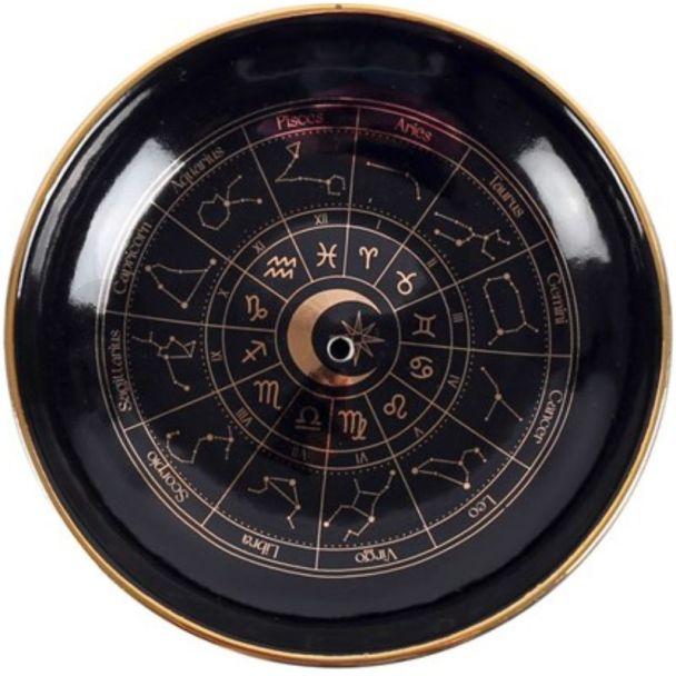 Astrology Wheel Ceramic Incense Holder
