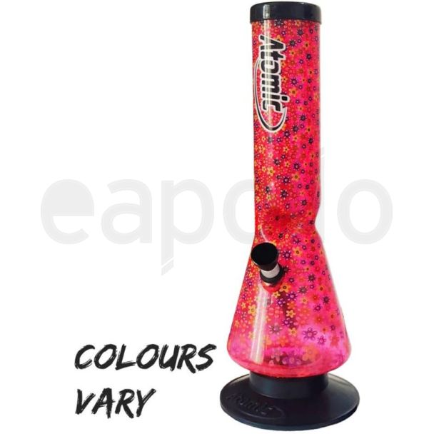 Atomic Acrylic "Power of the Flower" Ice Waterpipe - Assorted (12 Inch")