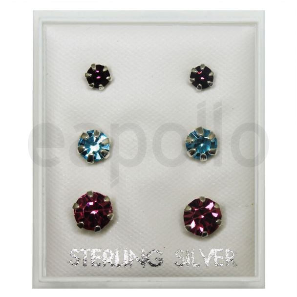 Crystal Assorted Sizes Studs