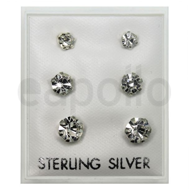 Austrian Crystal Claw Set Studs - Assorted Sizes