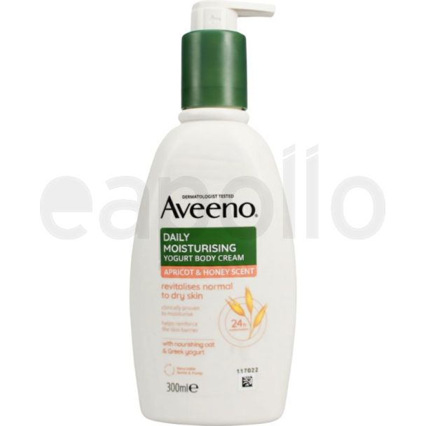 Aveeno Daily Moisturising Yoghurt Body Cream- Apricot & Honey Scented (300ml)
