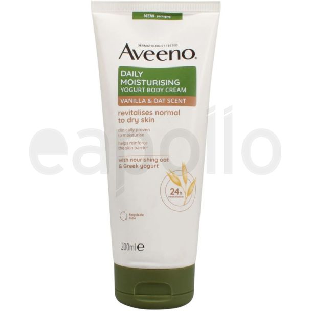 Aveeno Daily Moisturising Yogurt Body Cream - Vanilla & Oat (200ml)