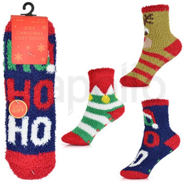 Babies  Christmas Design Cosy Socks - Assorted 